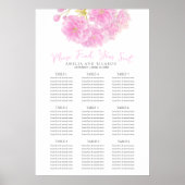 Roze lentebloesem bruiloft zitgrafiek poster (Voorkant)