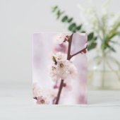 Roze lentebloesems briefkaart (Staand voorkant)