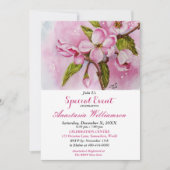 ROZE LENTEFEEST FEestelijke uitnodiging (Voorkant)