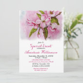 ROZE LENTEFEEST FEestelijke uitnodiging (Staand voorkant)