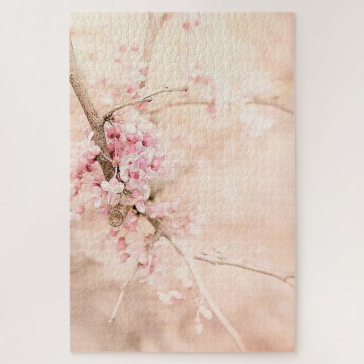 Roze lentegelbloemen legpuzzel (Verticaal)