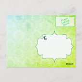 Roze lentekrans Denken aan je Briefkaart (Achterkant)