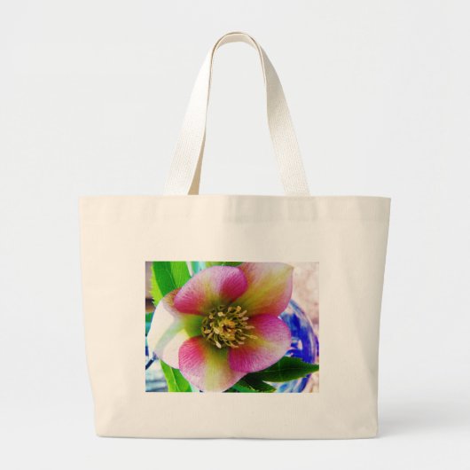 Roze Lenten-Roos, Grote Tote Bag (Voorkant)