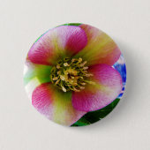 Roze Lenten-Roos, Ronde Button 5,7 Cm (Voorkant)