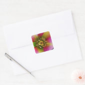 Roze Lenten-Roos, Vierkante Sticker (Envelop)