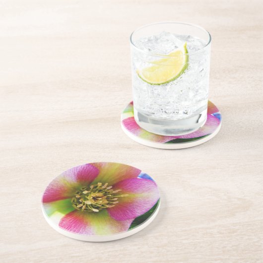 Roze Lenten-Roos, Zandsteen Onderzetter (Zijkant)