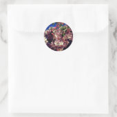 Roze lentesbloem ronde sticker (Tas)
