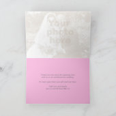 Roze lentesbloemen bruiloft bedankt kaarten (Binnen)
