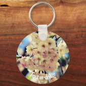 Roze lentesbloesem Aangepast op maat Sleutelhanger (Voorkant)