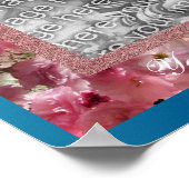 Roze lentesbloesem Lijst Foto Poster (Hoek)