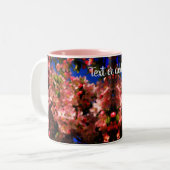 Roze lentesbloesems Floral Art gepersonaliseerd Tweekleurige Koffiemok (Voorkant links)