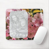 Roze lentesbloesems Floral Foto Lijst Muismat (Met muis)