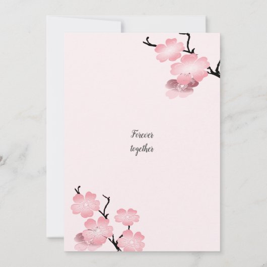 roze lentesbloesems met buidel (Achterkant)