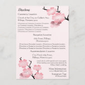roze lentesbloesems met buidel informatiekaartje (Achterkant)