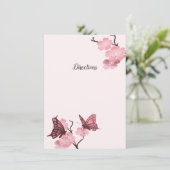 roze lentesbloesems met buidel informatiekaartje (Staand voorkant)