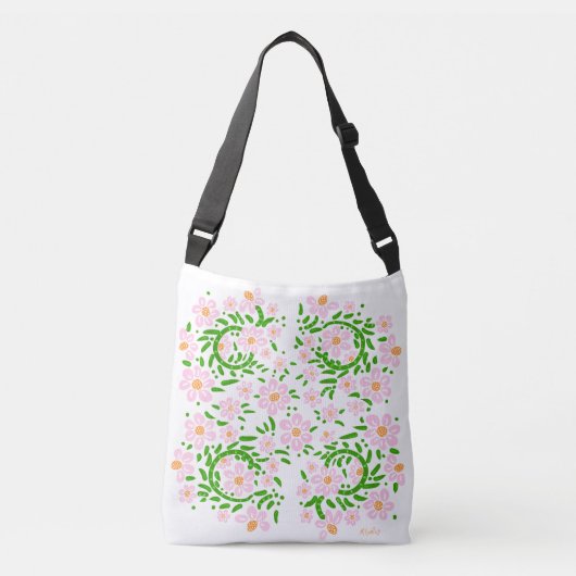 Roze lentesFloral Crossbody Tas (Voorkant)