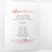 Roze lenteskers bloesem quinceañera tri-vette in drieluik uitnodiging (Binnenzijde eerst)