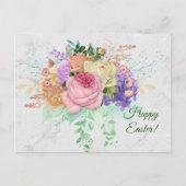 roze lenteslantaar Bouquet-Pasen Feestdagenkaart (Voorkant)