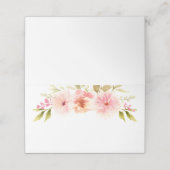  roze lentetop Waterverf Flowers Weddenschap Plaatskaartje (Buitenkant ongevouwen)
