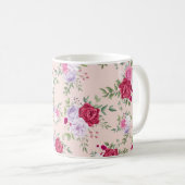 Roze lentetroerpatroon koffiemok (Voorkant rechts)