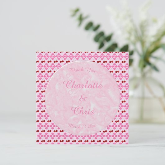 Roze lentetsenbloesem en kersen (Staand voorkant)