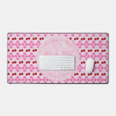 Roze lentetsenbloesem en kersen bureaumat (Keyboard & Muis)