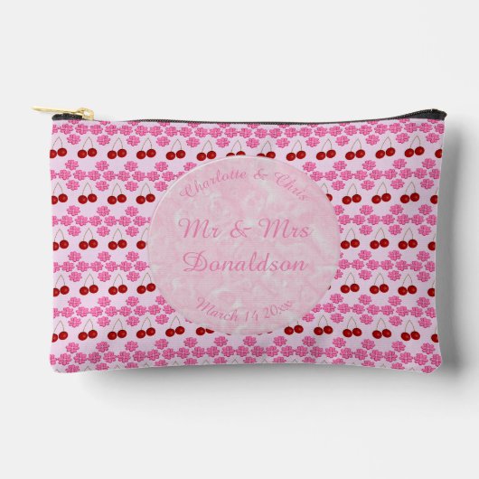 Roze lentetsenbloesem en kersen etui (Voorkant)