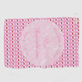Roze lentetsenbloesem en kersen golfhanddoek (Horizontaal)