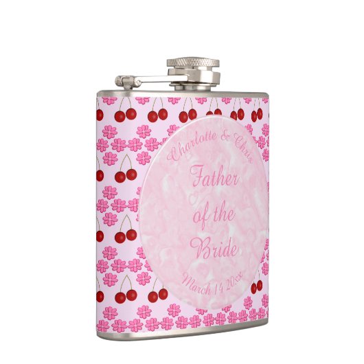 Roze lentetsenbloesem en kersen heupfles (Rechts)