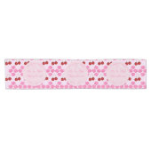 Roze lentetsenbloesem en kersen korte tafelloper (Horizontaal)