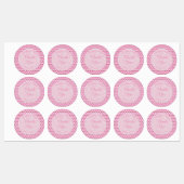 Roze lentetsenbloesem en kersen labels (Vel)