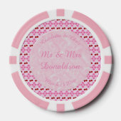 Roze lentetsenbloesem en kersen poker chips (Voorkant)