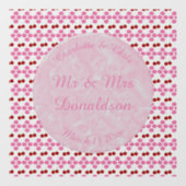 Roze lentetsenbloesem en kersen raamsticker (Vel)