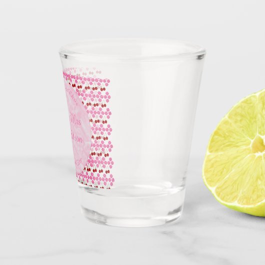 Roze lentetsenbloesem en kersen shot glas (Rechts)