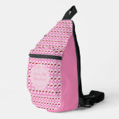 Roze lentetsenbloesem en kersen sling bag (Rechterhoek)