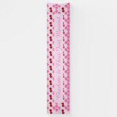 Roze lentetsenbloesem en kersen spandoek (Verticaal)