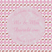 Roze lentetsenbloesem en kersen sticker (Voorkant)