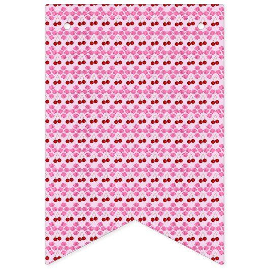 Roze lentetsenbloesem en kersen vlaggetjes (Tweede vlag)