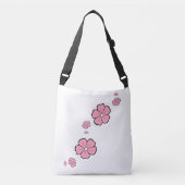 Roze lentevloerbloemen Canvas tas (Voorkant)