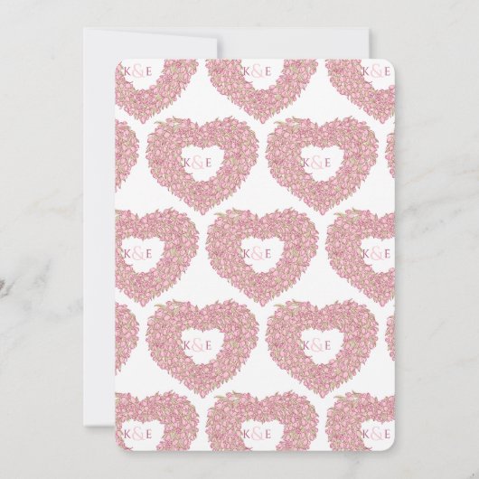 Roze lentuslippen bloem kaart (Achterkant)