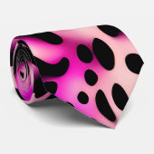 Roze Leopard 3D geometrisch patroon Stropdas (Opgerold)