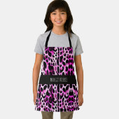 Roze Leopard 3D Verticaal Isometrisch Patroon Schort (Insitu)