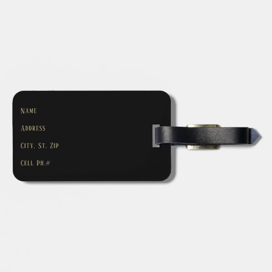 Roze leopard Animal Patroon Bagagelabel (Achterkant horizontaal)