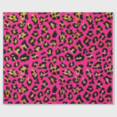 Roze leopard Animal Print Cadeaupapier (Vlak)