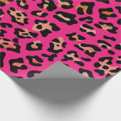 Roze leopard Animal Print Cadeaupapier (Hoek)