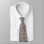 Roze leopard Animal Print Groomsmen Stropdas (Gebonden)