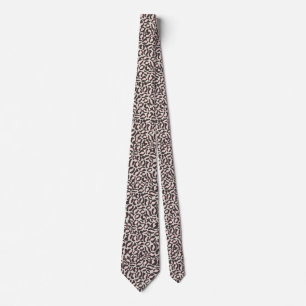Roze leopard Animal Print Groomsmen Stropdas