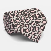 Roze leopard Animal Print Groomsmen Stropdas (Opgerold)