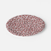 Roze leopard Animal Print Patroon Papieren Bordje (Gekanteld)