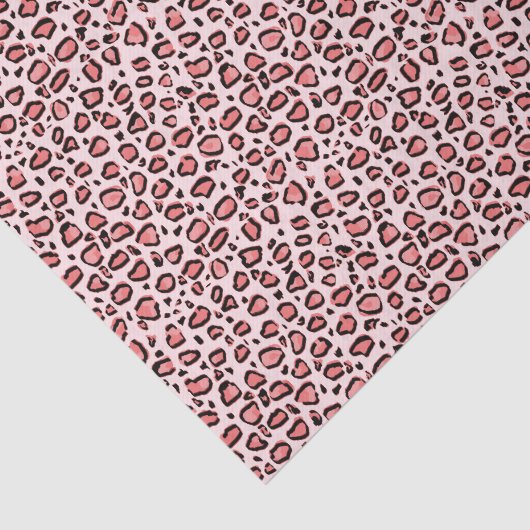 Roze leopard Animal Print Patroon Tissuepapier (Detail)